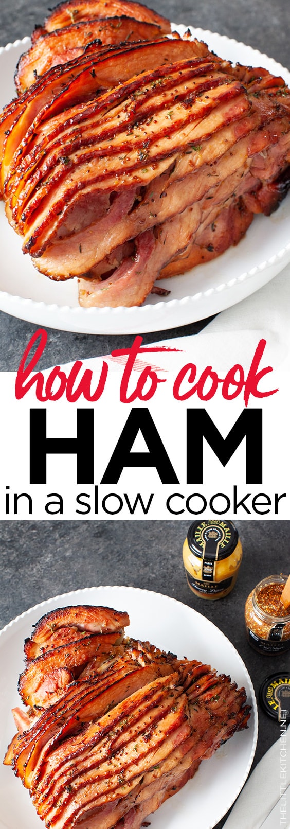 Slow Cooker Ham from thelittlekiitchen.com