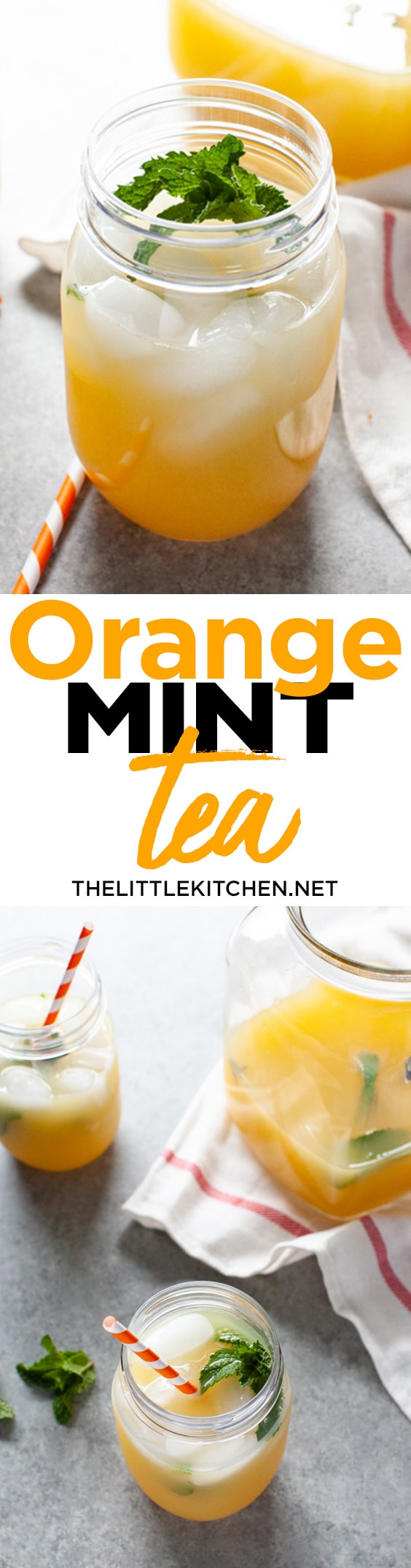 Orange Mint Tea from thelittlekiitchen.com