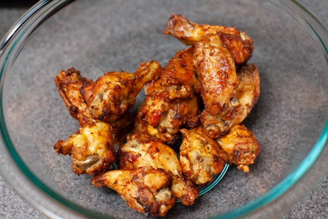 Buffalo Air Fryer Chicken Wings from thelittlekiitchen.com