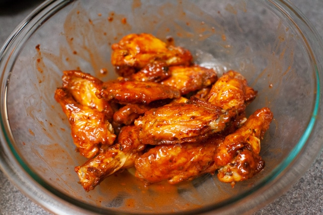 Buffalo Chicken Wings in Air Fryer from thelittlekiitchen.com
