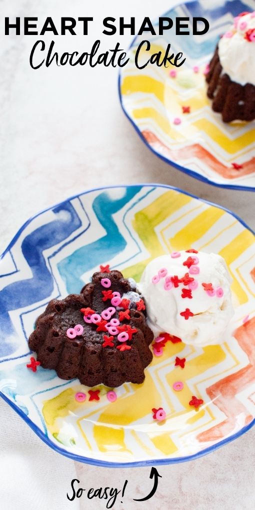 Heart Shaped Chocolate Cake from thelittlekiitchen.com