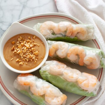 Vietnamese Spring Rolls with Peanut Sauce